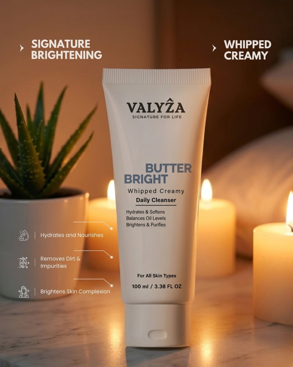 Butter Bright Whipped Creamy Cleanser | For All Skin Types | 100 ml